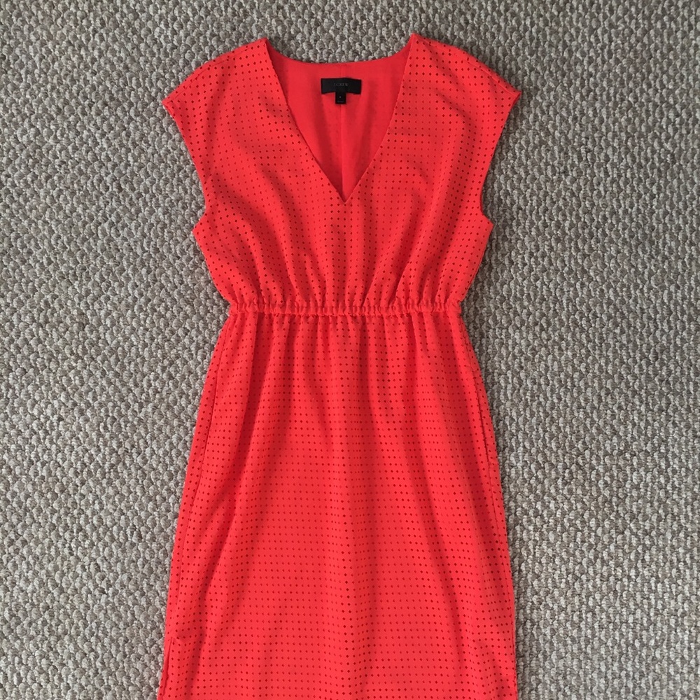 J.Crew laser cutout midi dress